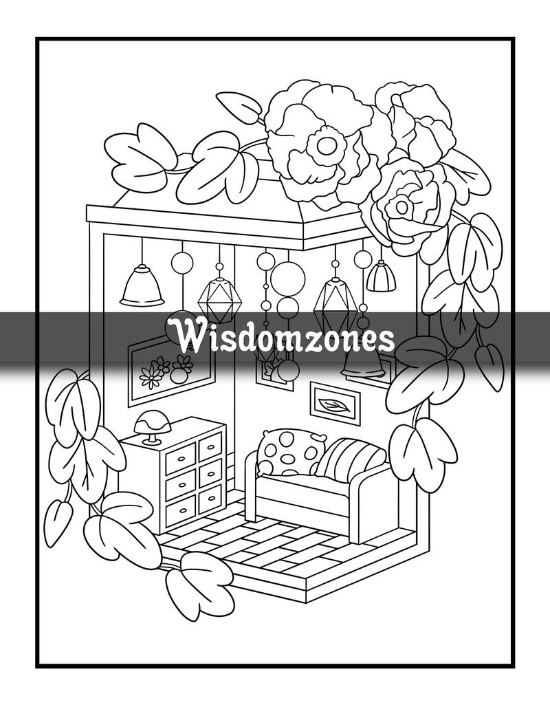 Hidden Worlds In Pocket Room Coloring Book: UnderSea Whimsical Design For Adult & Teens Girls with Hidden Miniature Worlds Inside Tiny, Features Tiny, ... (Artist Wisdom Stress Relaxation Series)